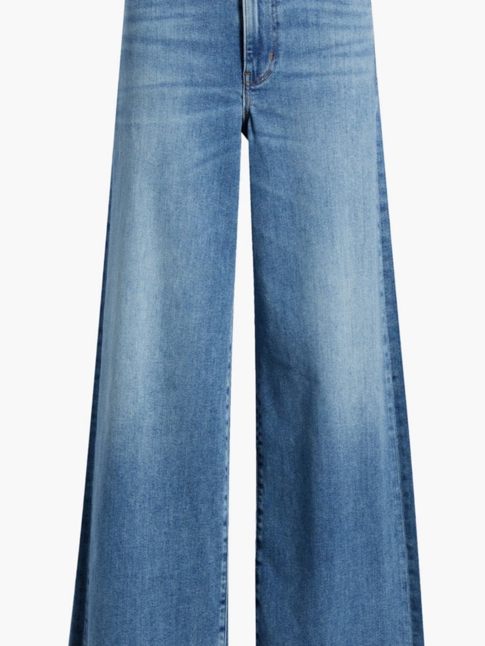 Frame Denim Light Blue Wide-Leg High-Rise Jeans, raw hem!! NWT, Le Palazzo Slim - Picture 4 of 5